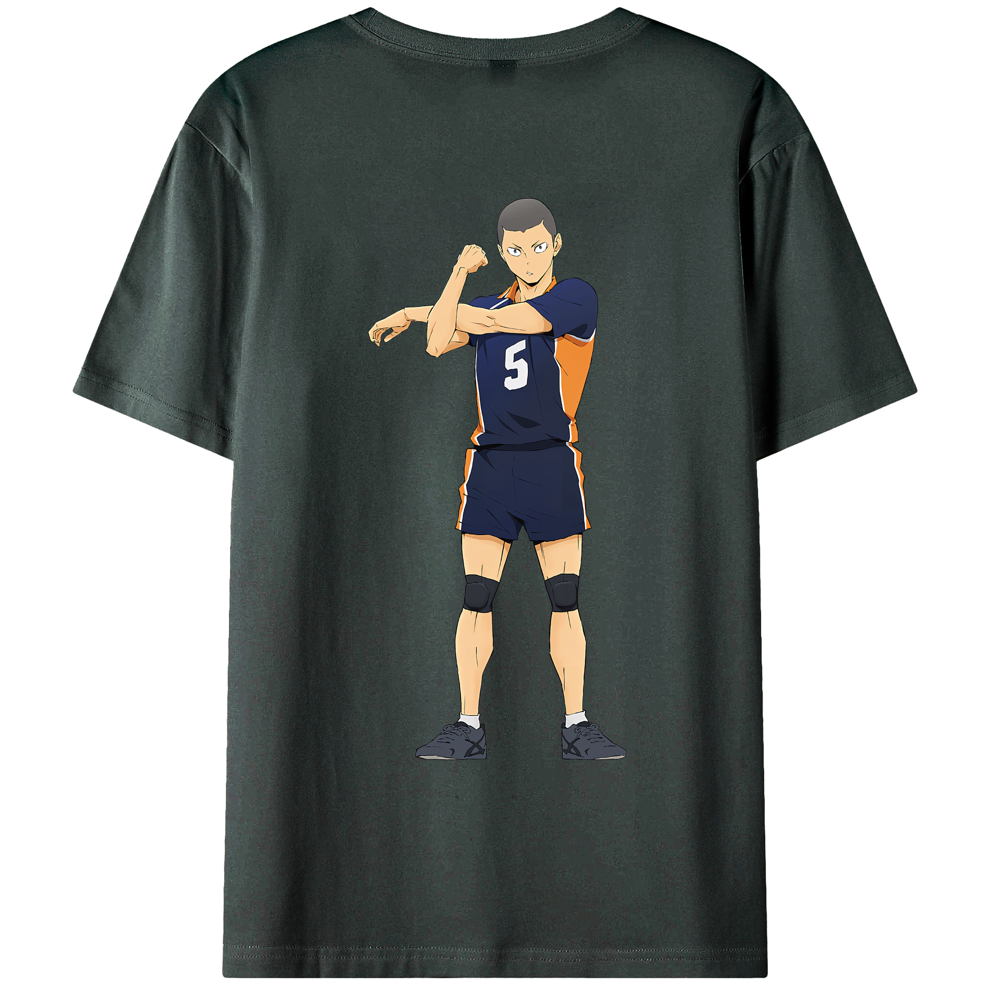 （画像用） ハイキュー!! Haikyu!! 綿100％ メンズ半袖Tシャツ（バックプリント） 通気性
